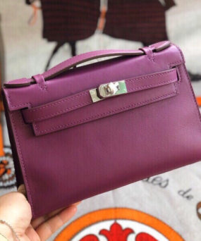 에르메스 미니 켈리백22 아네몬느 은장 스위프트